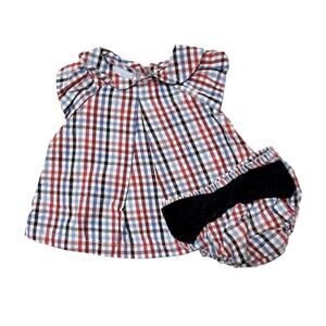Bella Bliss Plaid Baby Outfit Size 12m
